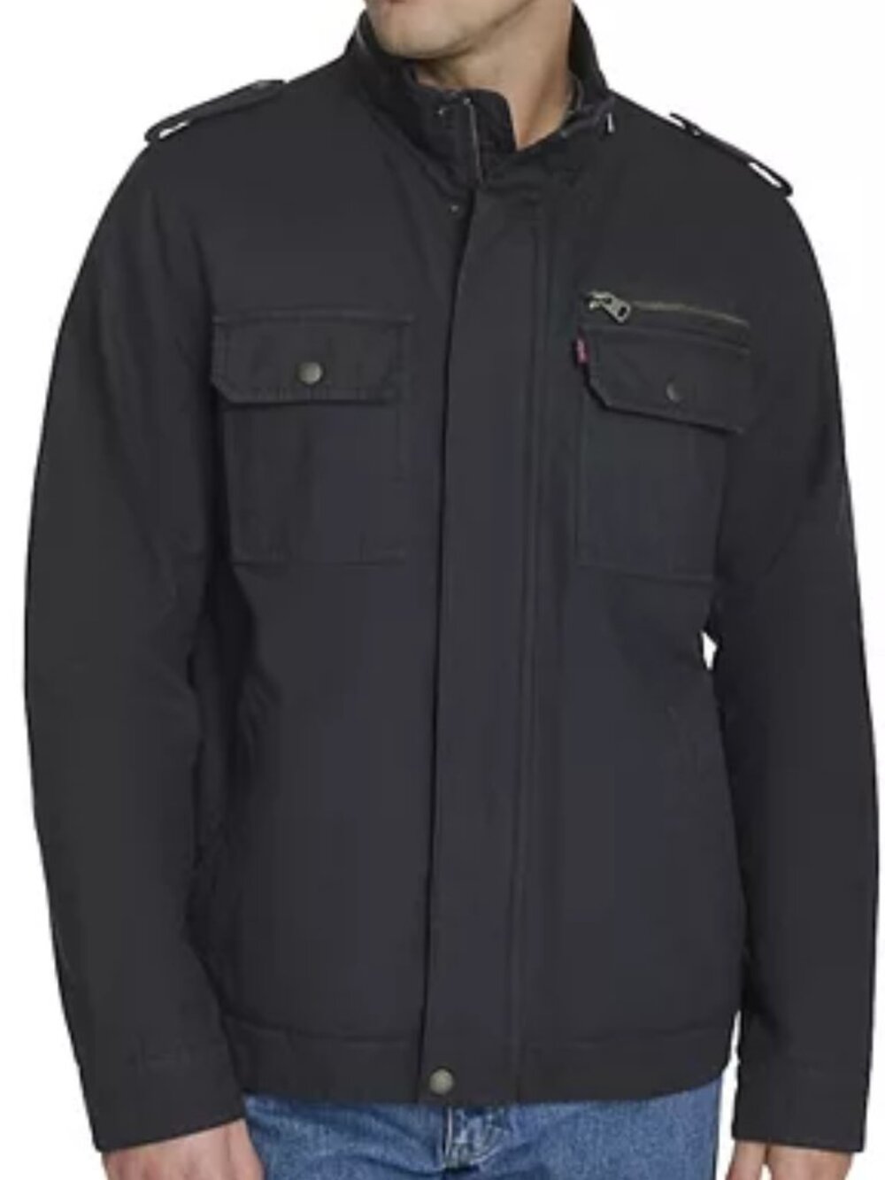 Men's Levi's Cotton Military Jacket, Color: Navy, Size: L